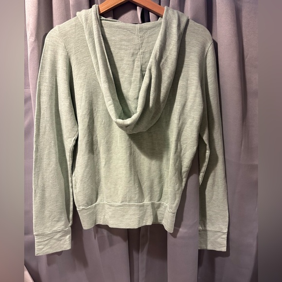 Monrow Supersoft Zip Up Hoodie Hoody Small Sage Matcha Jacket HJ321AFT NWT $168 - Picture 4 of 7